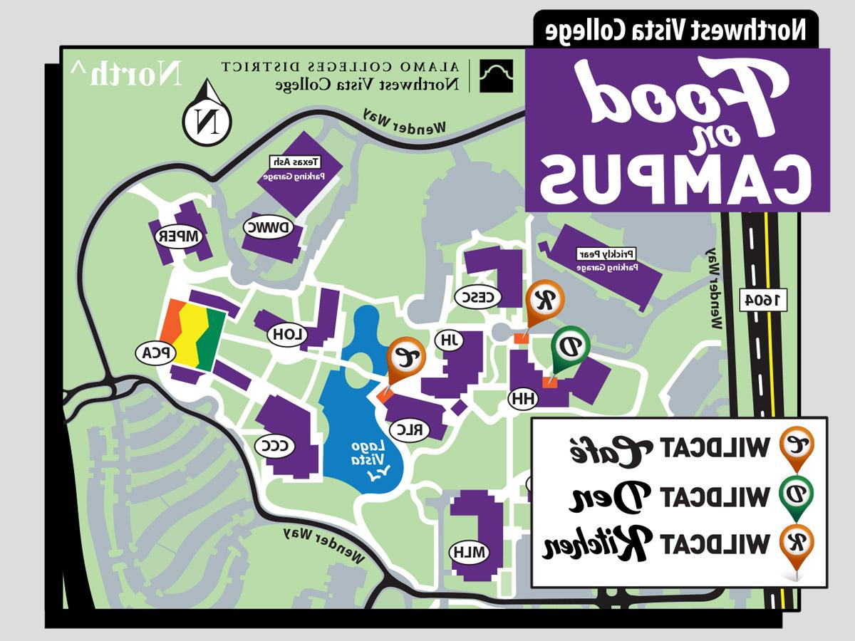 Map of Food on Campus Locations